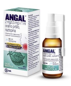 Angal 2 mg/0,5 mg oralno pršilo, raztopina, 30 ml
