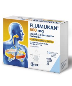 Fluimukan 600 mg peroralni prašek, 10 vrečk