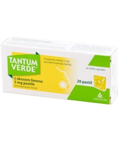 Tantum Verde z okusom limone 3 mg pastile, 20 pastil