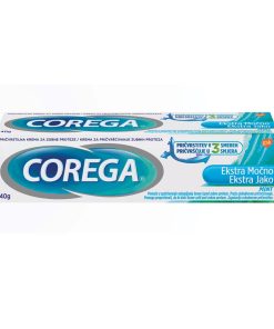Corega Extra Močno Mint pričvrstilna krema za proteze, 40 g