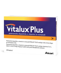 Vitalux Plus Omega kapsule z luteinom, 28 kapsul