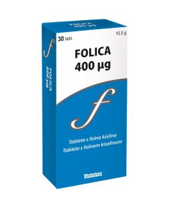 Folica 400mcg tablet s folno kislino