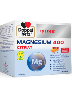 Doppelherz System Magnezij 400 CITRAT, 20 vrečk