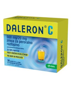 Daleron C 500 mg/20 mg zrnca za peroralno raztopino, 30 vrečk