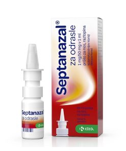 Septanazal za odrasle 1 mg/50 mg v 1 ml pršilo za nos, 10 ml