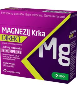 Magnezij Krka DIREKT, prašek za direktno uporabo - vrečke (20 x 1,8 g)